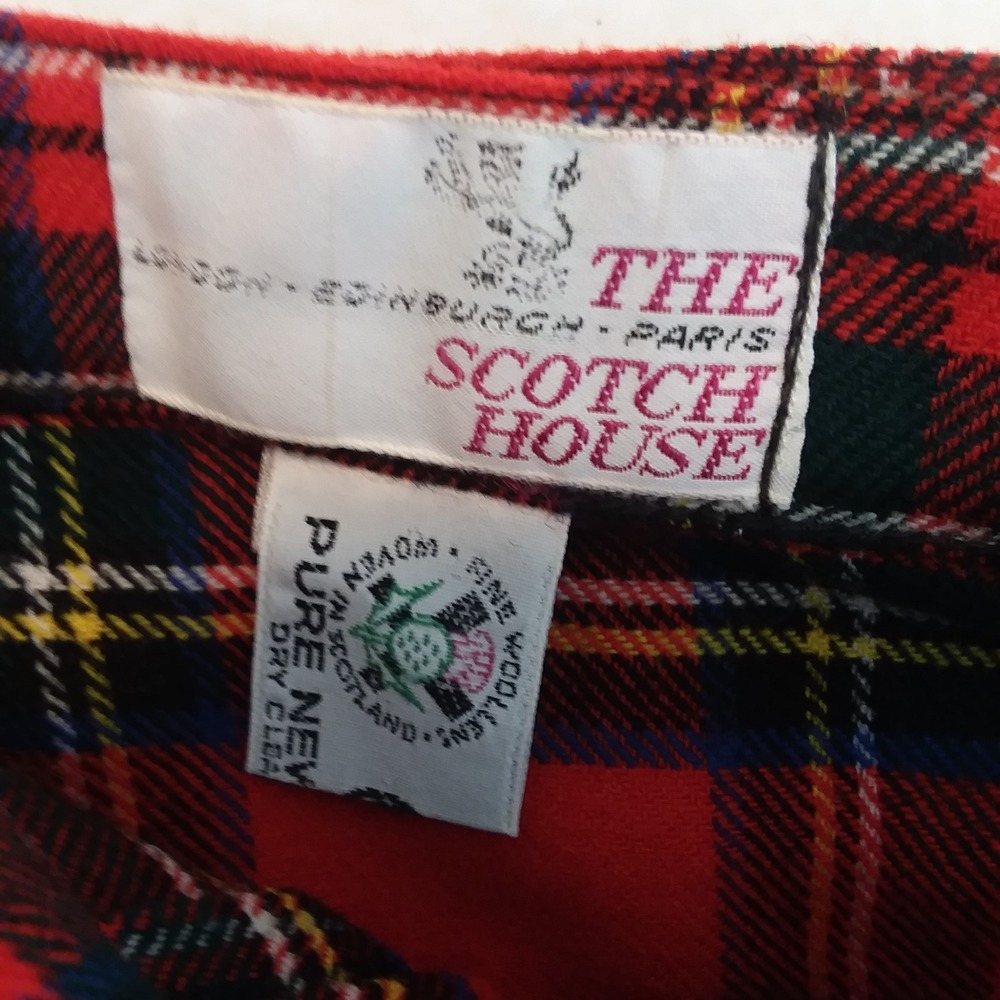 Scotch House Plaid Wool Kilt Womens 26" Waist Skirt Pleated Tartan Outlander - Picture 3 of 14
